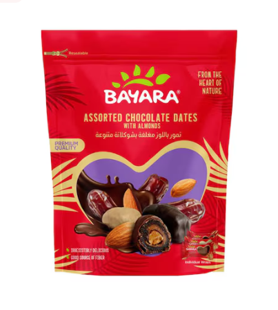 Bayara Assorted Chocolate Almond Dates 250g