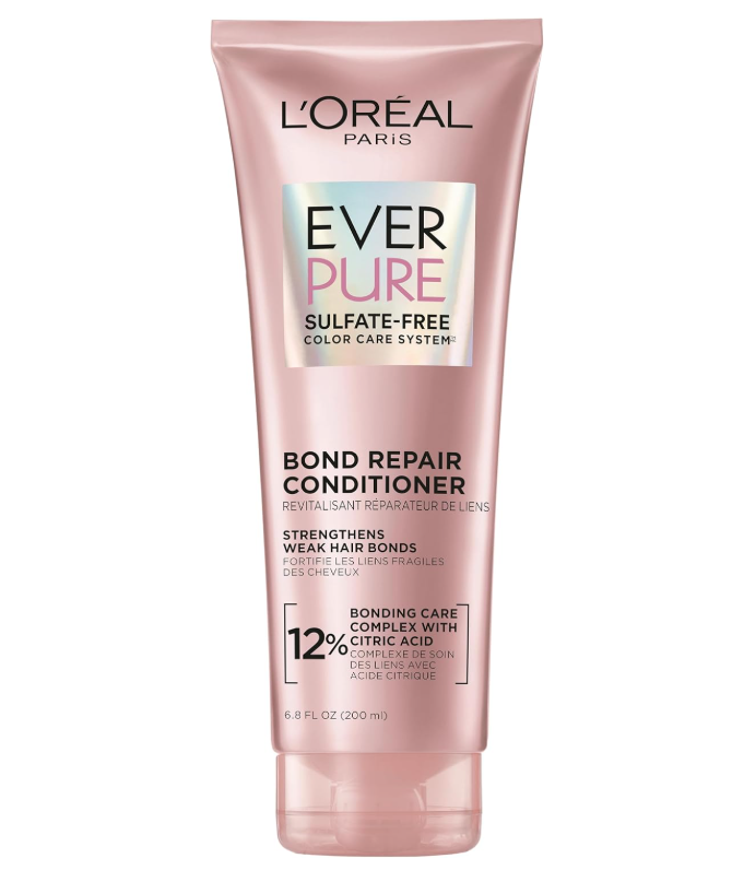 L’Oréal Paris L'Oreal Bonding Conditioner for Color Treated Hair, Strengthen and Repairs Weak Hair Bonds, Sulfate Free & Vegan Hair Care, EverPure, 6.8 Fl Oz