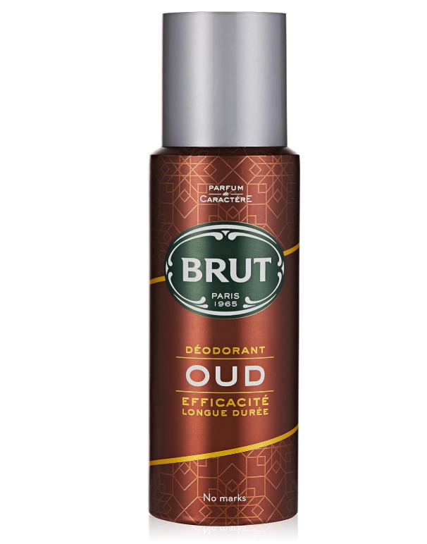 Brut OUD Long Lasting Fresh Active Odour Protection Signature Scented Body Deodorant Spray for Men - 200 ML