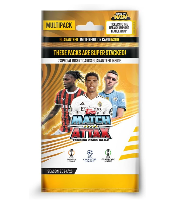 Topps UEFA Champions League Match Attax 24/25 Trading and Collectible Card Game (Multipack)