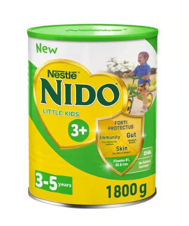 Nestle Nido Little Kids 3 Plus Growing Up Milk Powder Tin For Toddlers 3 to 5 Years 1.8kg