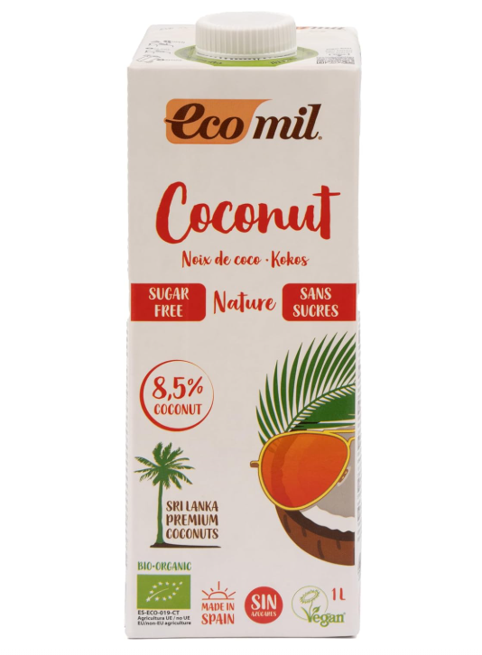 Ecomil Coconut Milk Nature, Sugar Free, 1L