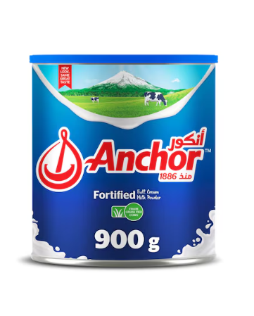 Anchor Fortified Full Cream Milk Powder From Grass Fed Cows 900g