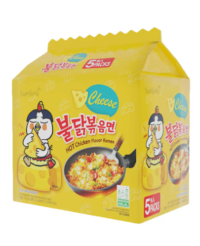 Samyang Hot Cheese Chicken Ramen Noodles 140g Pack of 5