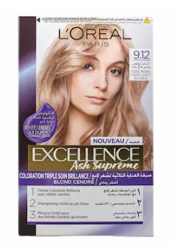 L'Oreal Paris Excellence Ash Supreme Permanent Hair Colour 9.12 Cool Pearl Very Light Blond