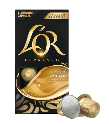 L'Or Flavours Collection Espresso Coffee Capsules Vanilla Flavour 52g