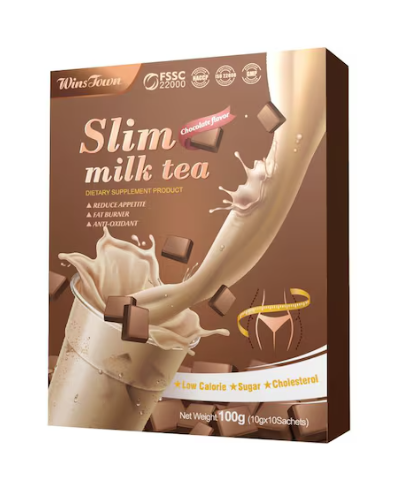 WinsTown Chocolate Flavoured Slim Milk Tea Dietary Supplement 10g Pack of 10