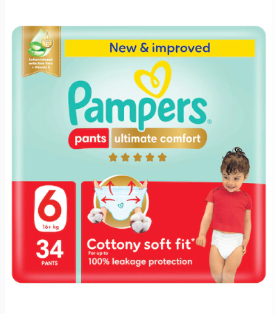 Pampers Ultimate Comfort Diaper Pants Size 6 16kg+ 34 Pants