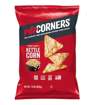 Popcorners Sweet and Salty Kettle Corn Flavoured Popped-Corn Snack, 49.6g
