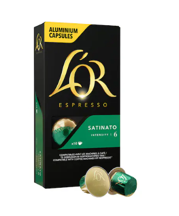 L'or Espresso Satinato Intensity 6 Coffee 10 Capsules