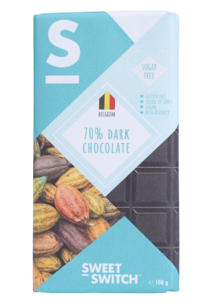 Sweet Switch Belgian 70% Dark Chocolate 100 Gm
