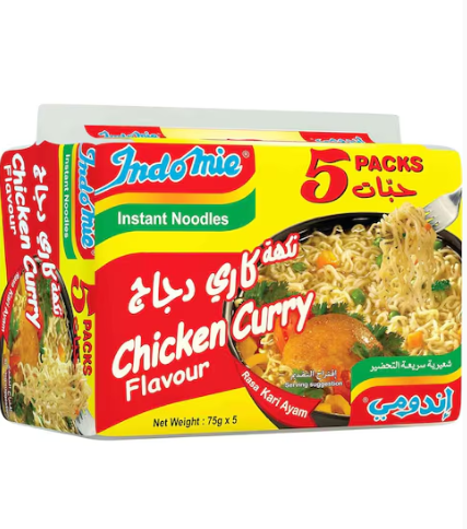 Indomie Chicken Curry Flavoured Instant Noodles 75g Pack of 5