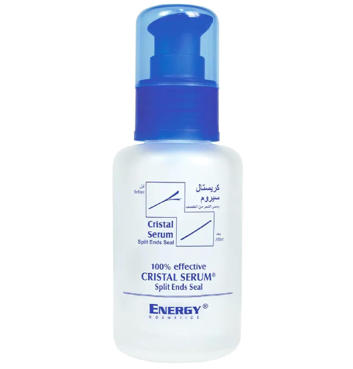 Energy Cosmetics Crystal Hair Serum, 100% Effective on Split Ends, Light Weight, Restores Tone, Boost Volume, & Repairs Hair Split Ends, LB Frosted, 100ml