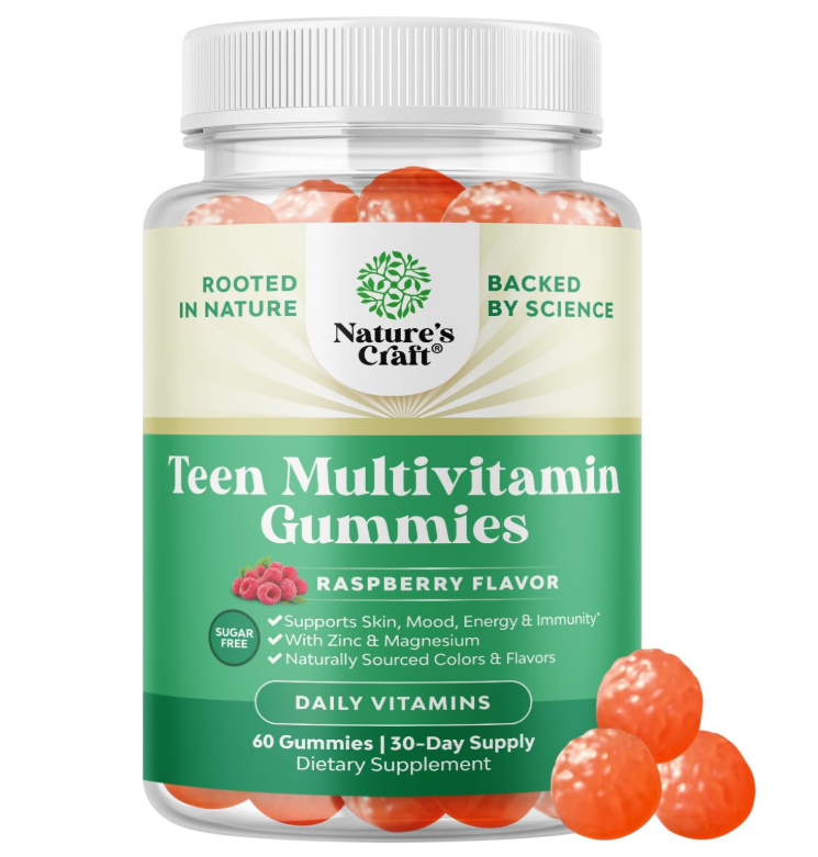 Sugar Free Gummy Vitamins for Teen Girls & Boys - Teen Vitamins for Boys 12-17 Gummies & Girls 12-17 for Enhanced Immunity Energy and Skin - Teen Multivitamin for Girls 12-17 and Boys with Magnesium