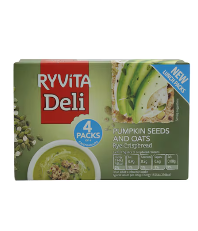 Ryvita Deli Pumpkin Seeds And Oats Rye Crispbread 200g