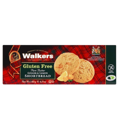 Walkers Ginger And Lemon Shortbread Biscuits 180g