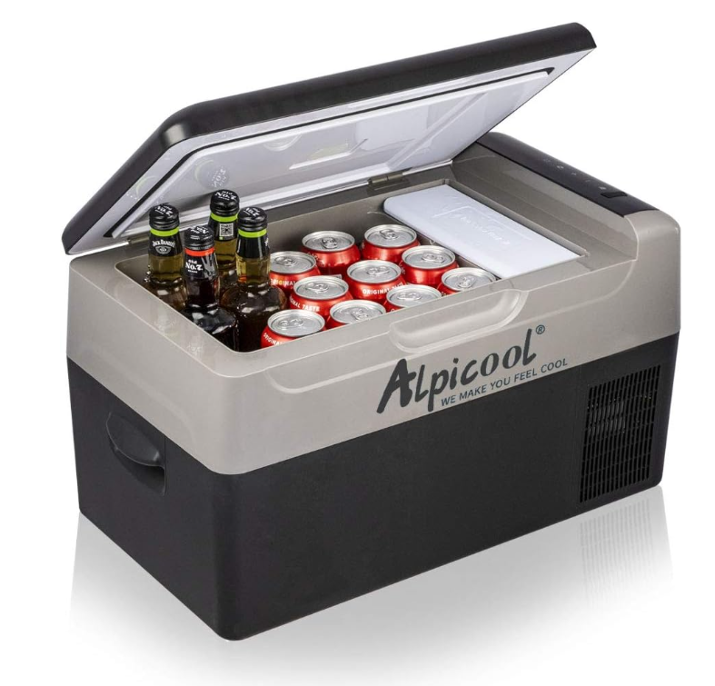 Alpicool G22 Car Fridge 22 Litre Mini Fridge 12/24v Car Refrigerator Portable Camping Fridge Freezer Truck Electric Cool Box for Campervan RV Boat Travel Picnic,-20℃ to 20 ℃/Low Consumption