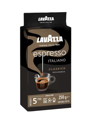Lavazza Cafe Espresso Ground Coffee Medium Roast 250g