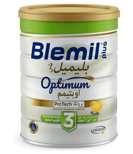 Blemil Plus 3 Optimum Protech Follow-On Formula Cow's Milk Powder For Toddlers From 1 To 3 Years 800 G, White