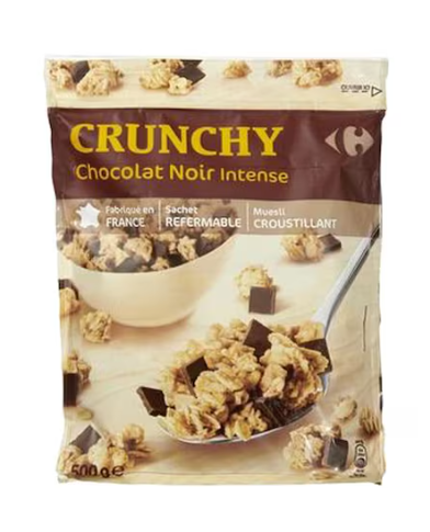 Carrefour Crunchy Dark Chocolate Muesli 500g