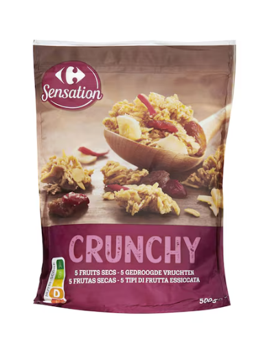 Carrefour Sensation 5 Fruits Crunchy Muesli 500g
