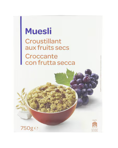 Simple Crunchy Muesli With Dried Fruits 750