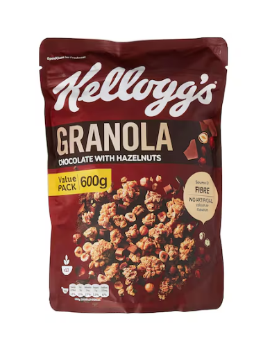 Kellogg's Granola Chocolate with Hazelnuts 600g