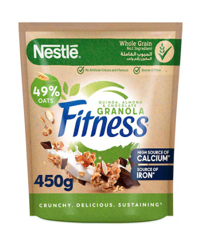 Nestle Fitness Quinoa Almonds And Chocolate Granola 450g
