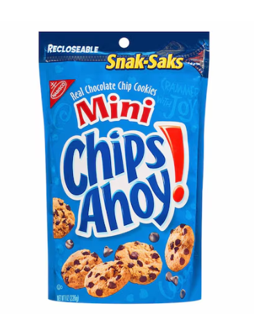 Nabisco Snak-Saks Mini Chips Ahoy Chocolate Cookies 226g