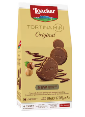 Loacker Tortina Mini Original Chocolate Wafers, 90g