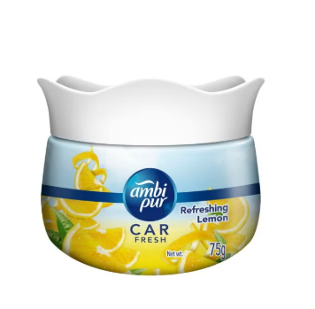 Ambi Pur Car Freshener Gel, Refreshing Lemon, 75 g