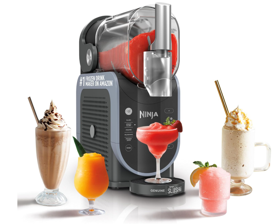 Ninja SLUSHi Professional Frozen Drink Maker with Rapid Chill Technology, 5 Preset Programs, Frozen Margaritas, Frappés, and More, Black, FS301ME