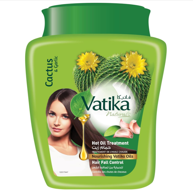 Vatika Naturals Hair Fall Control Hammam Zaith Hot Oil Treatment Cream 1kg | Hair Mask with Natural Extracts of Cactus & Garlic | Undo 5 Days of Damage