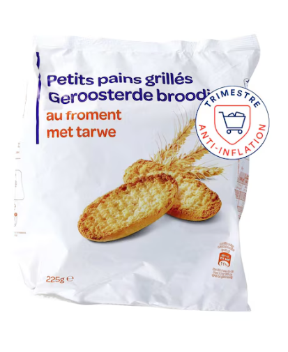 Carrefour Wheat Toasted Buns 225g