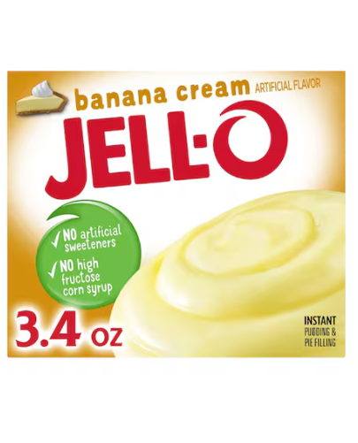 Jell-O Instant Banana Pudding And Pie Filling 96g