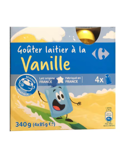 Carrefour Vanilla Dairy Desserts 85g Pack of 4