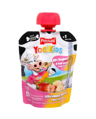 Pascual Yogikids Strawberry And Banana Yoghurt 80g