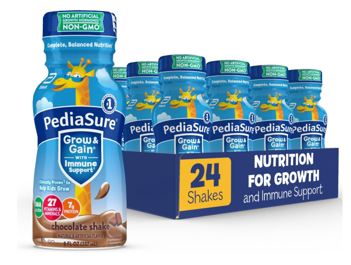 PediaSure Grow & Gain Nutrition Shake For Kids, Chocolate, 8 fl oz (Pack of 24)