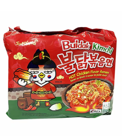 Samyang Buldak Kimchi Hot Chicken Flavour Ramen 135g Pack of 5