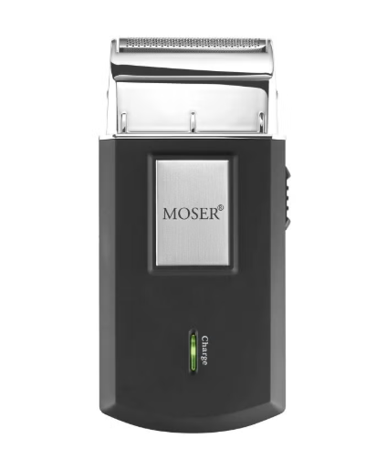 MOSER Mobile Shaver Cordless Shaver 3615-0052, Black/Silver Black/Silver