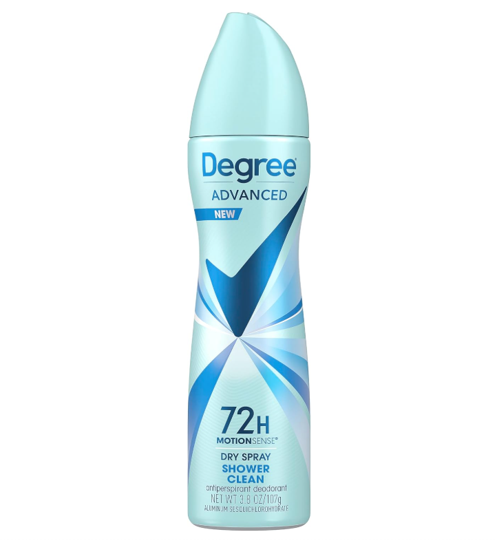 DEGREE Motionsense Dry Spray Antiperspirant Shower Clean 3.8 Ounce na