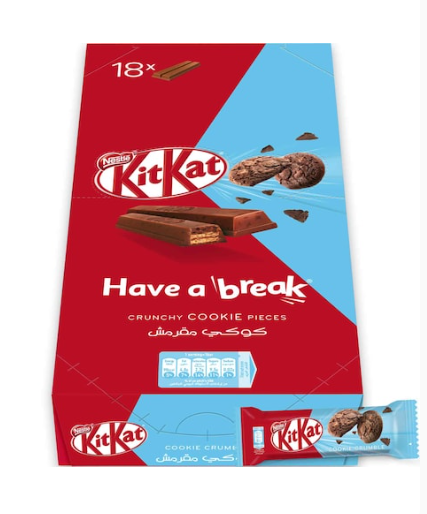 Nestle KitKat Crunchy Cookie Wafer 19.5g Pack of 18