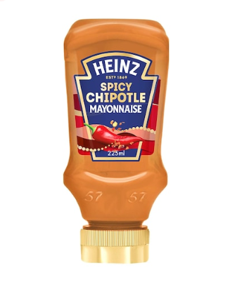 Heinz Spicy Chipotle Mayonnaise Top-Down Squeeze Bottle 225ml Heinz Spicy Chipotle Mayonnaise Top-Down Squeeze Bottle 225ml
