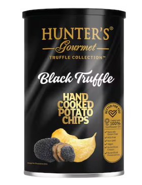 Hunter's Gourmet Black Truffle Hand Cooked Potato Chips, 150g