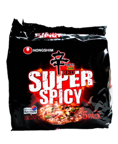 Nongshim Shin Red Super Spicy 120g Pack of 5