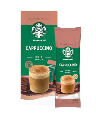 Starbucks Cappuccino Premium Instant Coffee Mix 14g Pack of 5