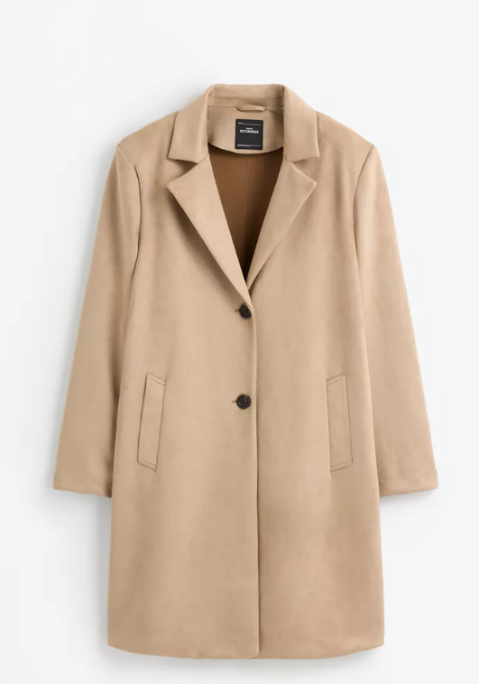 Faux suede coat