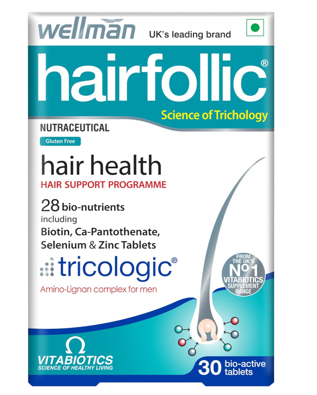 Wellman HairFollic- Hair Supplements (30 Vitamin & Minerals) - 30 Tablets
