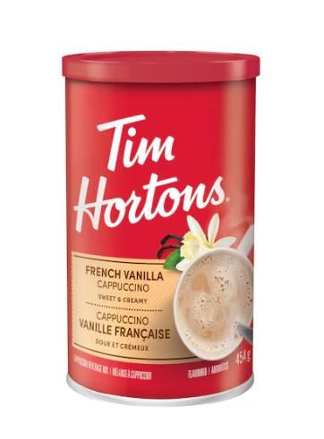 Tim Hortons French Vanilla Cappuccino Sweet and Creamy Beverage Mix 454g