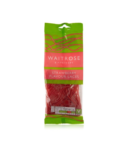 Waitrose strawberry flavour laces 65g